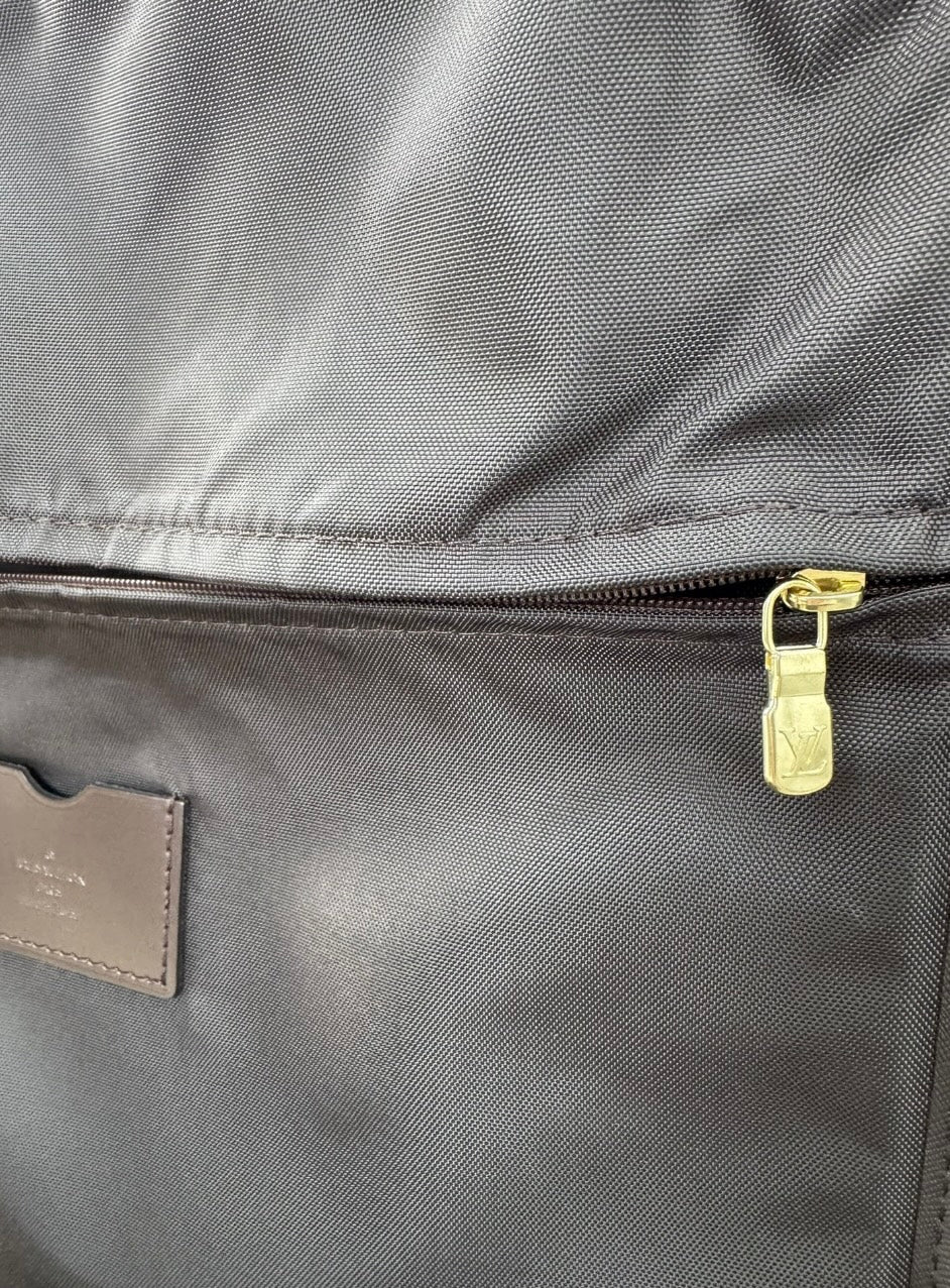 LV leather travel bag Pegase 55 Damier Ebene